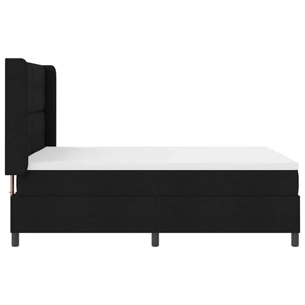 vidaXL Box spring seng med madras Sort 200 x 140 cm Stof