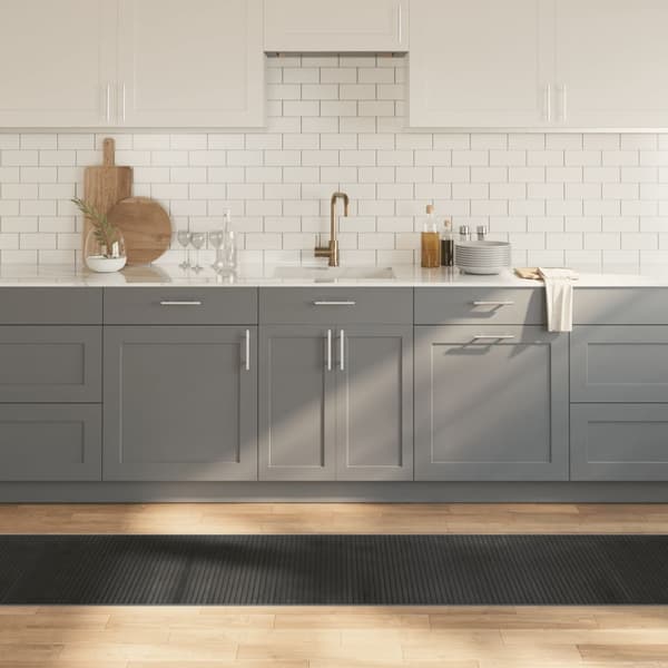 vidaXL Matto suorakaide harmaa 60x300 cm bambu