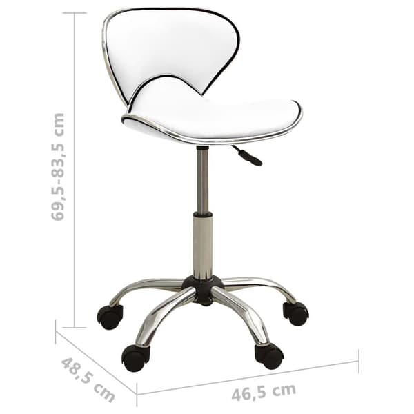 vidaXL salonstol kunstlæder hvid