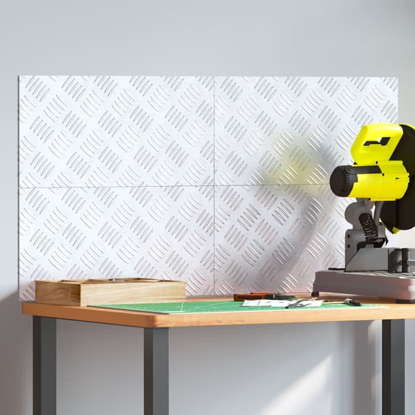 vidaXL Trappe Tread Rektangulær 4 pcs Sølv 50 x 25 cm Aluminium