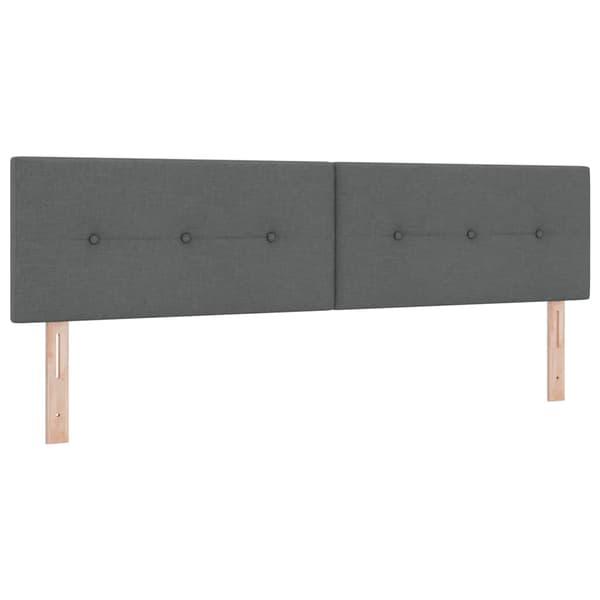 vidaXL Box spring seng med madras Mørkegrå 200 x 180 cm Polyester