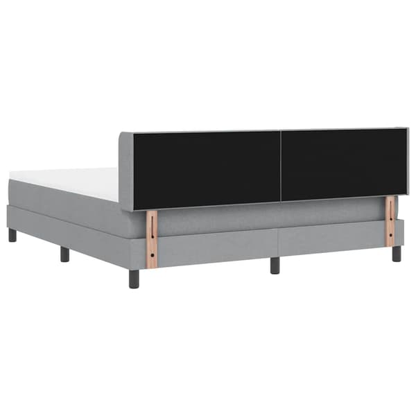 vidaXL Box spring seng med madras Lysegrå 200 x 180 cm Polyester