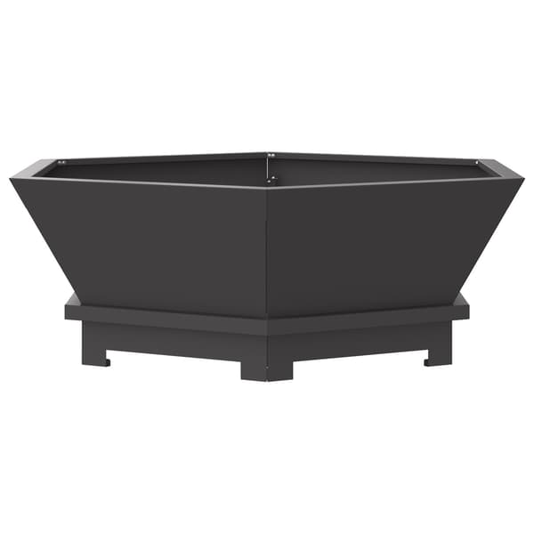 vidaXL Bålsted Sort 75 x 75 x 28 cm Stål