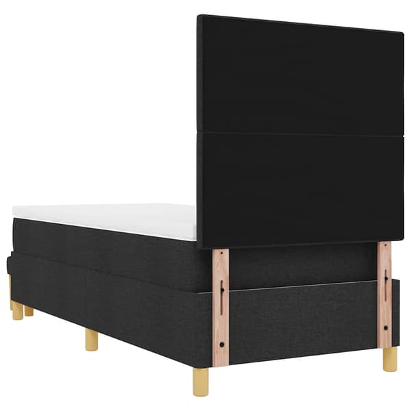 vidaXL Box spring seng med madras Sort 100 x 200 cm Stof