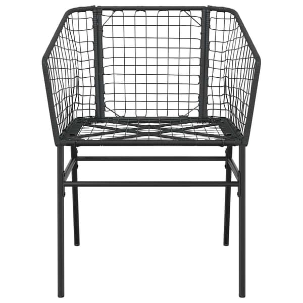 vidaXL 9 dele spisebordssæt til haven polyrattan glas sort
