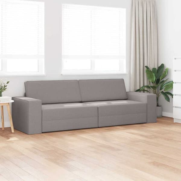 vidaXL Sovesofa 200cm Gråbrun Stof