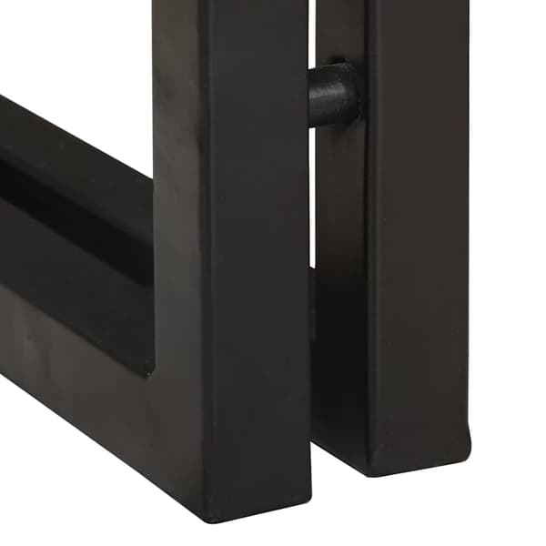 vidaXL Endebord Mønstret og sort 30 x 30 x 40 cm Solid genbrugs træ