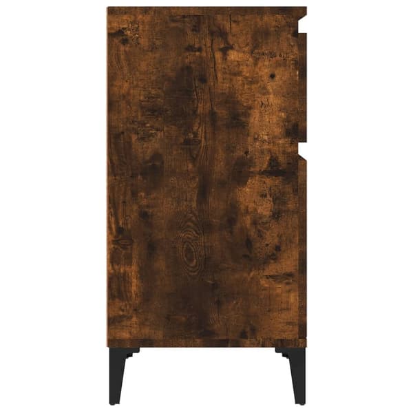 vidaXL sengebord 40x35x70 cm røget egetræsfarve