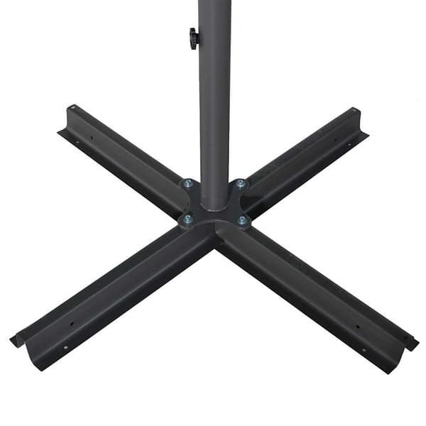 vidaXL Aurinkovarjo alumiinitanko 600 cm musta