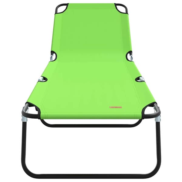vidaXL Foldestol 2 pcs Grøn 188 x 57 x 86,5 cm Polyester
