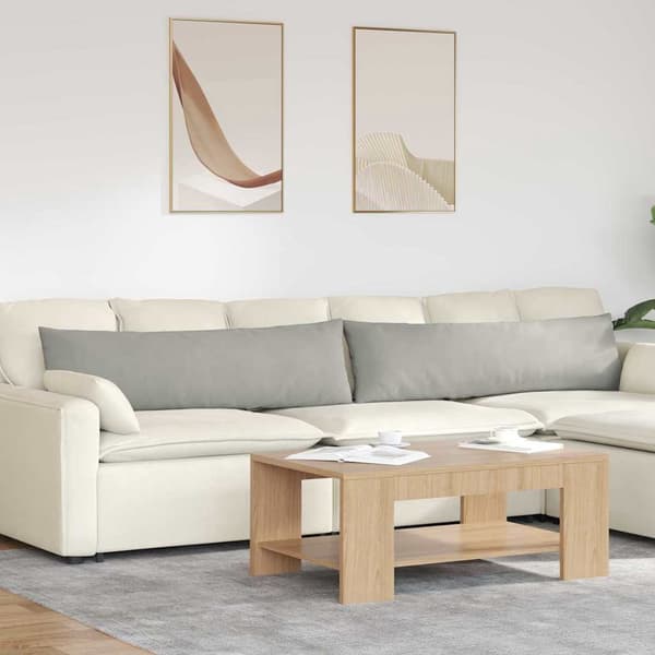 vidaXL Sofapuder 2 pcs Lysegrå 145 x 40 cm Stof