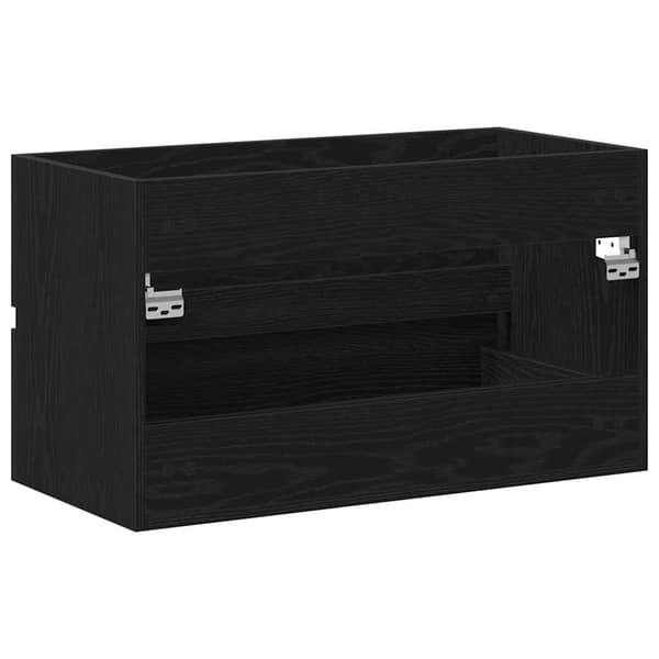 vidaXL underskab 80x38,5x45 cm konstrueret træ sort egetræ