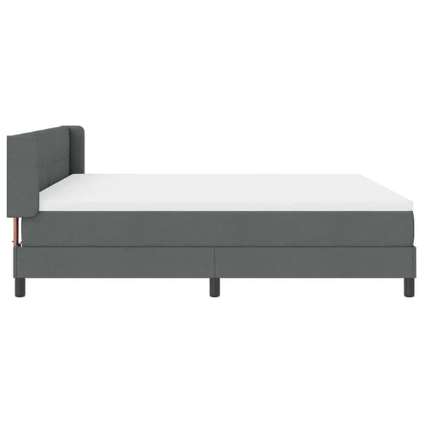 vidaXL Box spring seng med madras Mørkegrå 200 x 180 cm Polyester