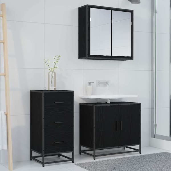 vidaXL Sideboard Sort eg 35.5 x 35 x 76 cm