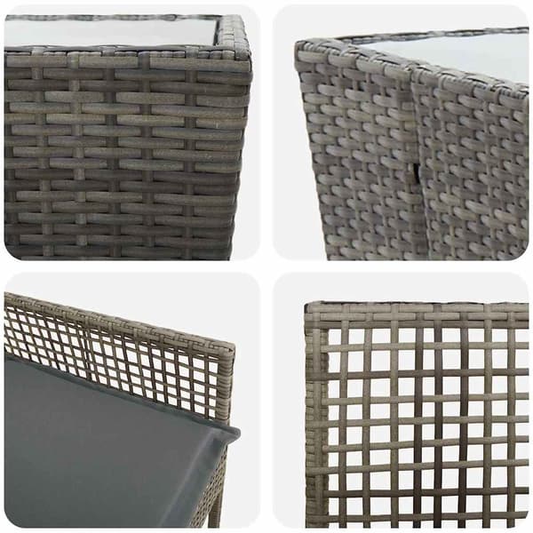 vidaXL Have Bistro Sæt 3 pcs Grå polyrattan