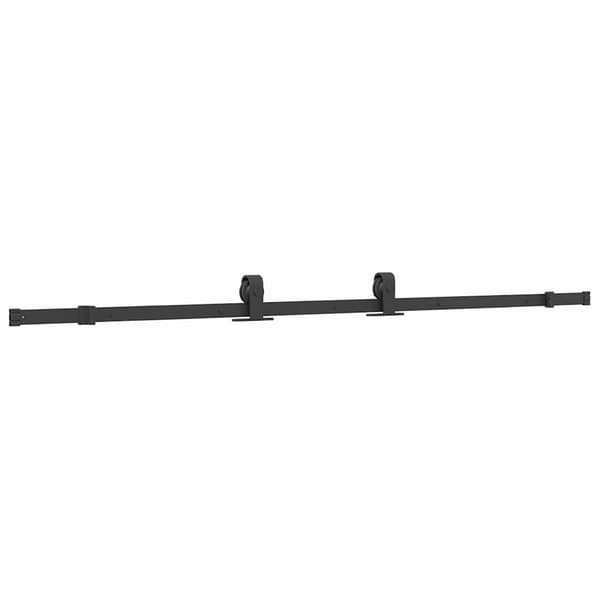 vidaXL Skydedør med monteringstilbehør sort 76x205 cm ESG-glas