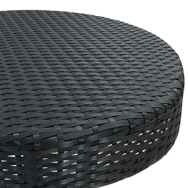 vidaXL barsæt til haven 3 dele med hynder polyrattan sort