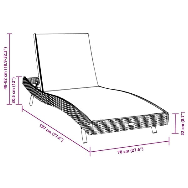vidaXL Solstol 2 pcs Sort og Brunt polyrattan