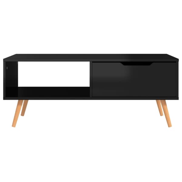 vidaXL sofabord 100x49,5x43 cm spånplade sort højglans