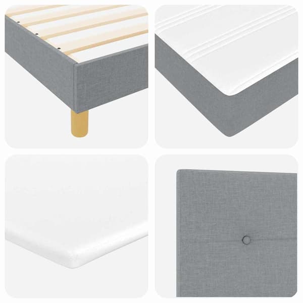 vidaXL Box spring seng med madras Lysegrå 100 x 200 cm Stof