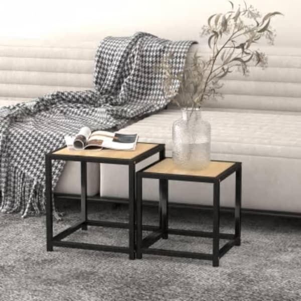 vidaXL sideborde 2 stk. MDF sonoma-eg