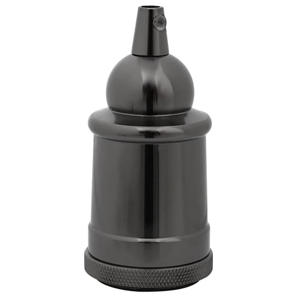 vidaXL lampeholdere 2 stk blank sort E27