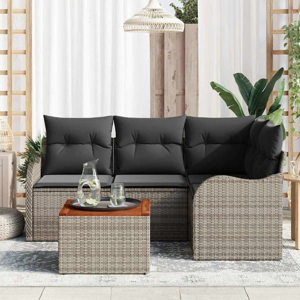 vidaXL Havesofa Sæt 5 pcs Grå