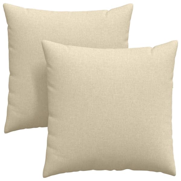 vidaXL Sofapuder 2 pcs Creme 60 x 60 cm Stof