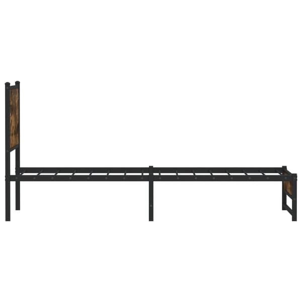 vidaXL sengeramme uden madras 80x200 cm metal røget egetræsfarve
