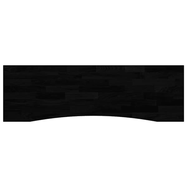 vidaXL bordplade 160x50x2,5 cm massivt egetræ rektangulær mørkebrun