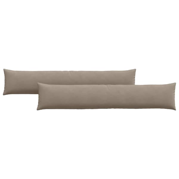 vidaXL Sofapuder 2 pcs Gråbrun 200 x 40 cm Stof
