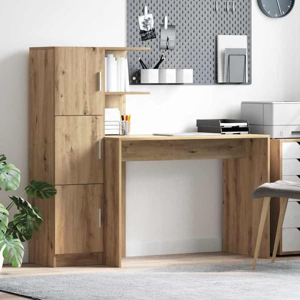 vidaXL Bord 2 pcs Artisan Egetræ