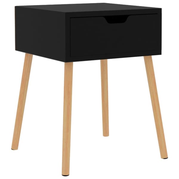 vidaXL sengeskab 40x40x56 cm spånplade sort højglans