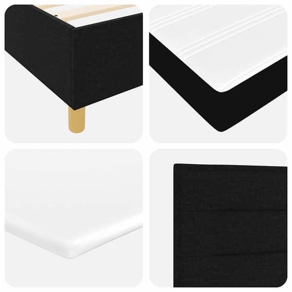vidaXL Box spring seng med madras Sort 100 x 200 cm Stof