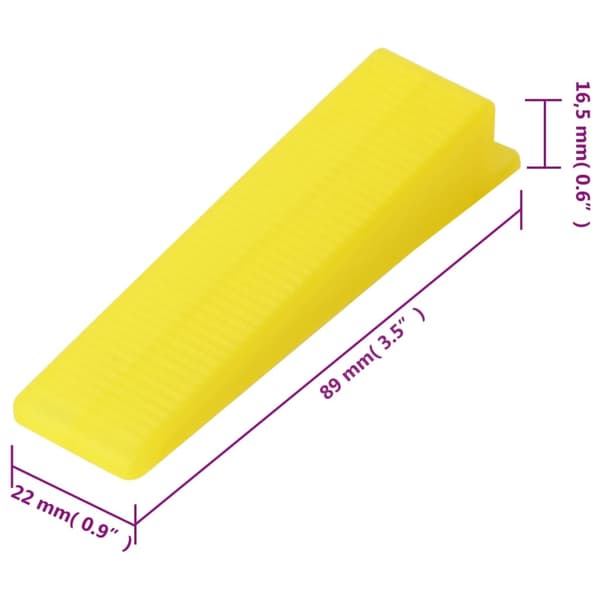 vidaXL nivelleringssystem til fliser 500 kiler 2500 klips 3 mm