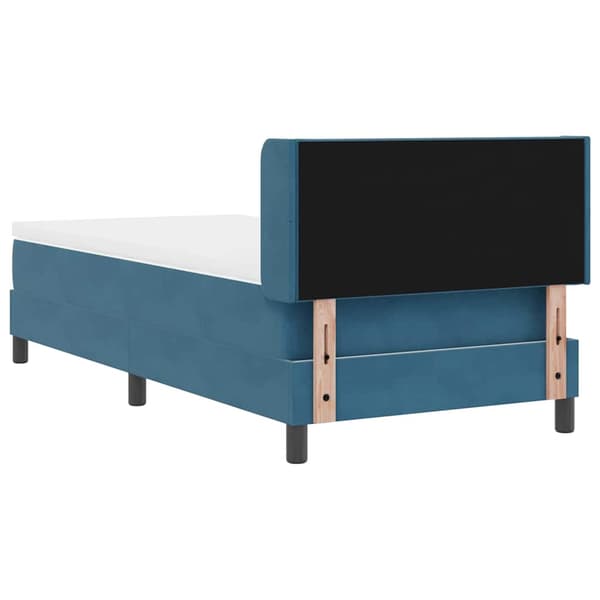 vidaXL Box spring seng med madras Mørk blå 190 x 90 cm Polyester
