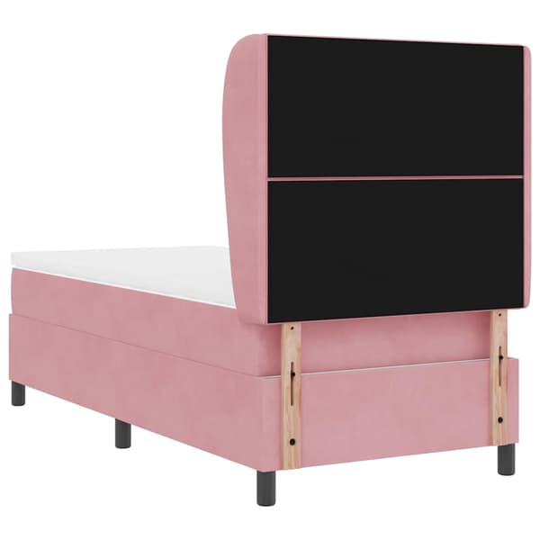 vidaXL Box spring seng med madras Lyserød 200 x 90 cm Polyester