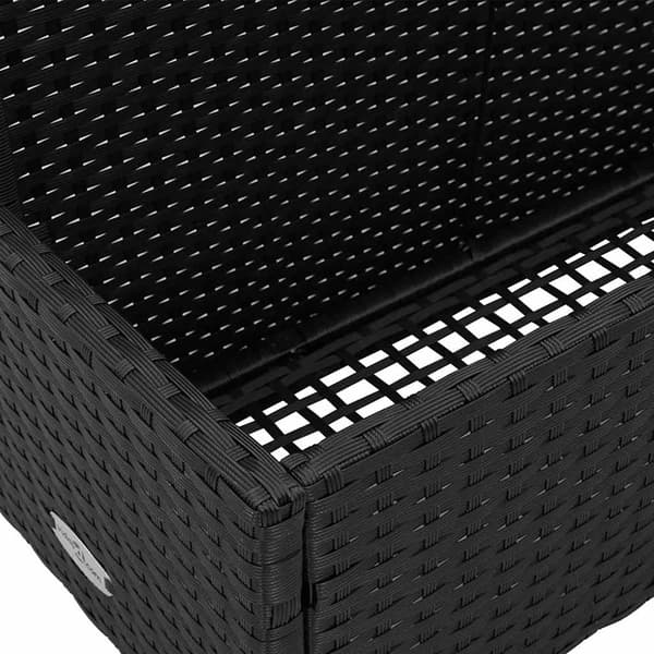 vidaXL float opbevaring ved poolen 110x100x57 cm polyrattan sort