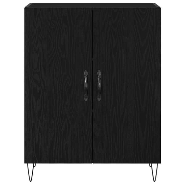 vidaXL Highboard 2 pcs Sort eg Konstrueret træ