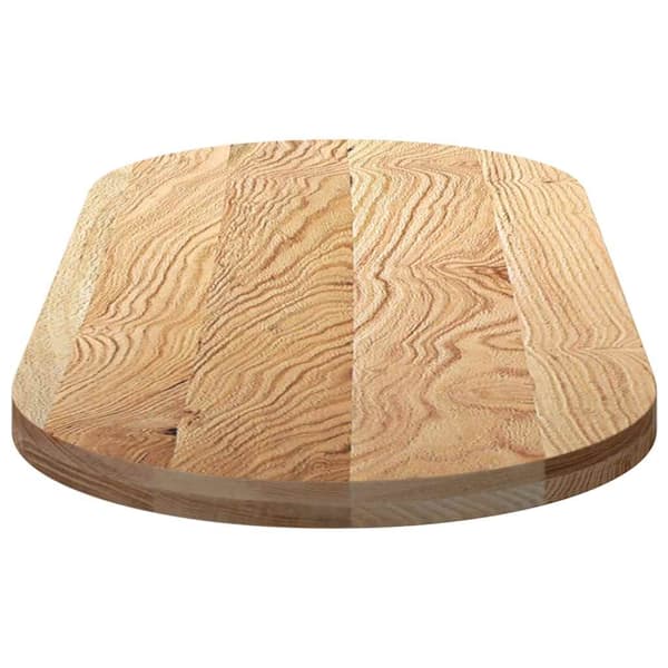 vidaXL bordplade 140x60x4 cm massivt egetræ oval