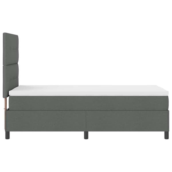 vidaXL Box spring seng med madras Mørkegrå 80 x 200 cm Stof