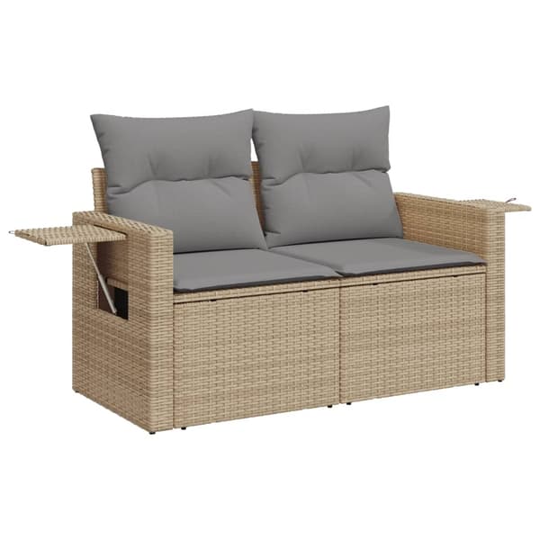 vidaXL sofasæt til haven 3 dele med hynder polyrattan beige