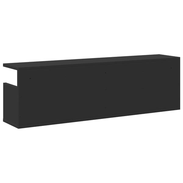 vidaXL vægskab 100x20x30 cm konstrueret træ sort