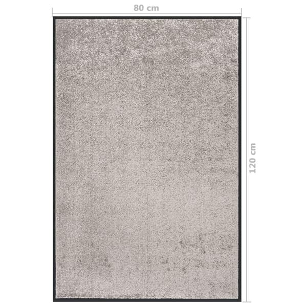 vidaXL dørmåtte 80x120 cm grå