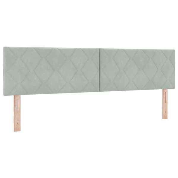 vidaXL Box spring seng med madras Lysegrå 200 x 180 cm Polyester