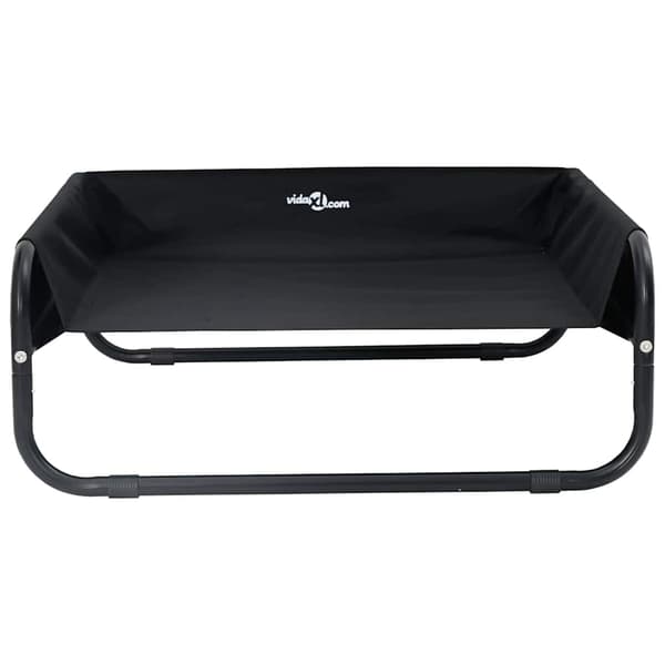 vidaXL Hundeseng Sort 75 x 75 x 30 cm Stål