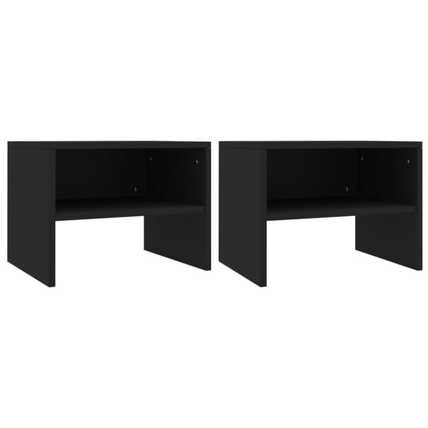 vidaXL sengeskabe 2 stk. 40 x 30 x 30 cm spånplade sort