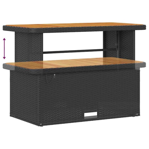 vidaXL Havesofa Sæt 14 pcs Sort polyrattan