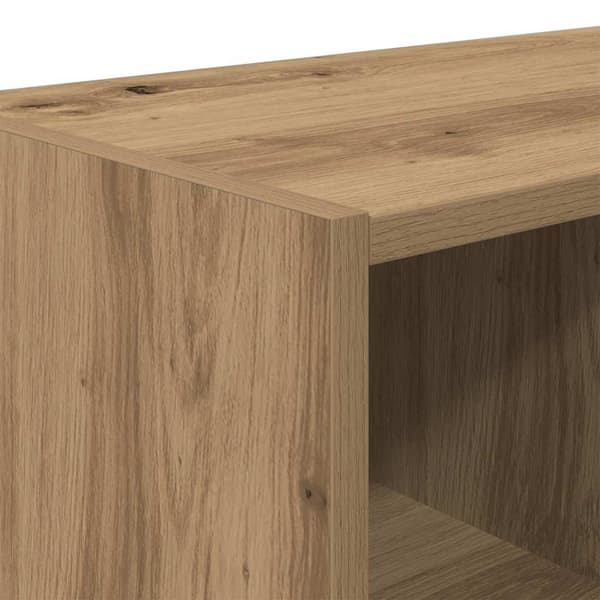 vidaXL skostativ stabelbar 89,5x30x40 cm røget egetræsfarve