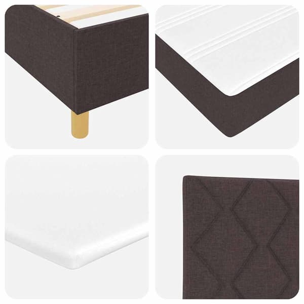 vidaXL Box spring seng med madras Mørk Brun 80 x 200 cm Stof